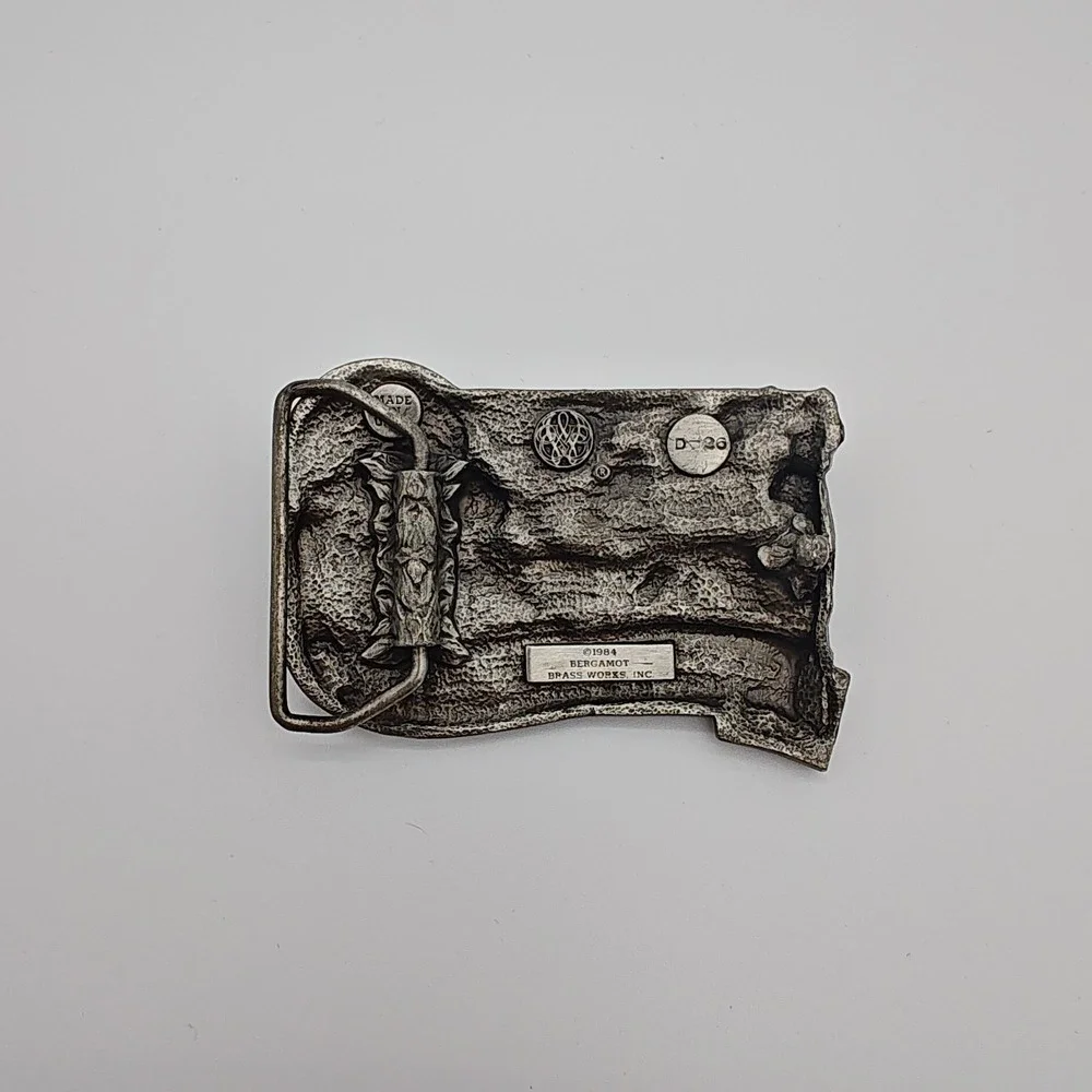 Bergamot Belt Buckle Ohio The Great‎ Escape Vintage 1984 D-30 Pewter USA